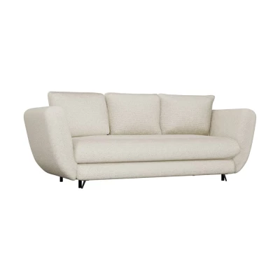 Dreisitzer-Schlafsofa ZENO – beige / schwarze Beine