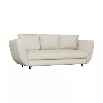 Dreisitzer-Schlafsofa ZENO – beige / schwarze Beine