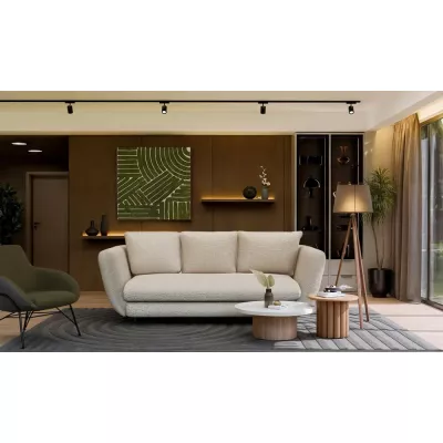 Dreisitzer-Schlafsofa ZENO – beige / schwarze Beine