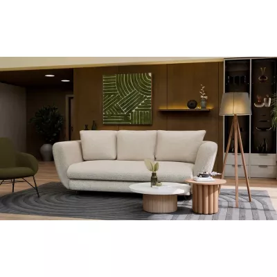 Dreisitzer-Schlafsofa ZENO – beige / schwarze Beine