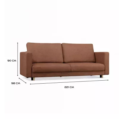 Dreisitzer-Schlafsofa DELVO - braun