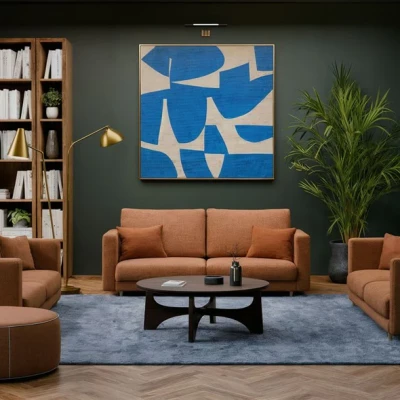 Dreisitzer-Schlafsofa DELVO - braun