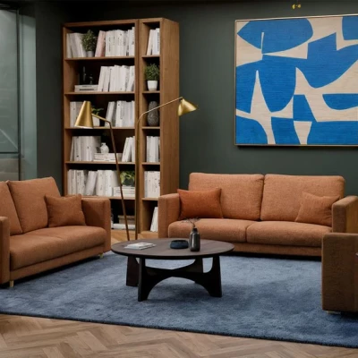 Dreisitzer-Schlafsofa DELVO - braun