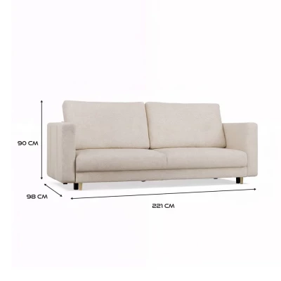 Dreisitzer-Schlafsofa DELVO – beige