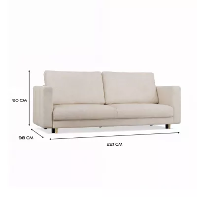 Dreisitzer-Schlafsofa DELVO – beige