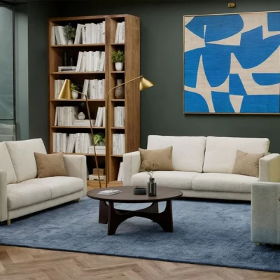 Dreisitzer-Schlafsofa DELVO – beige