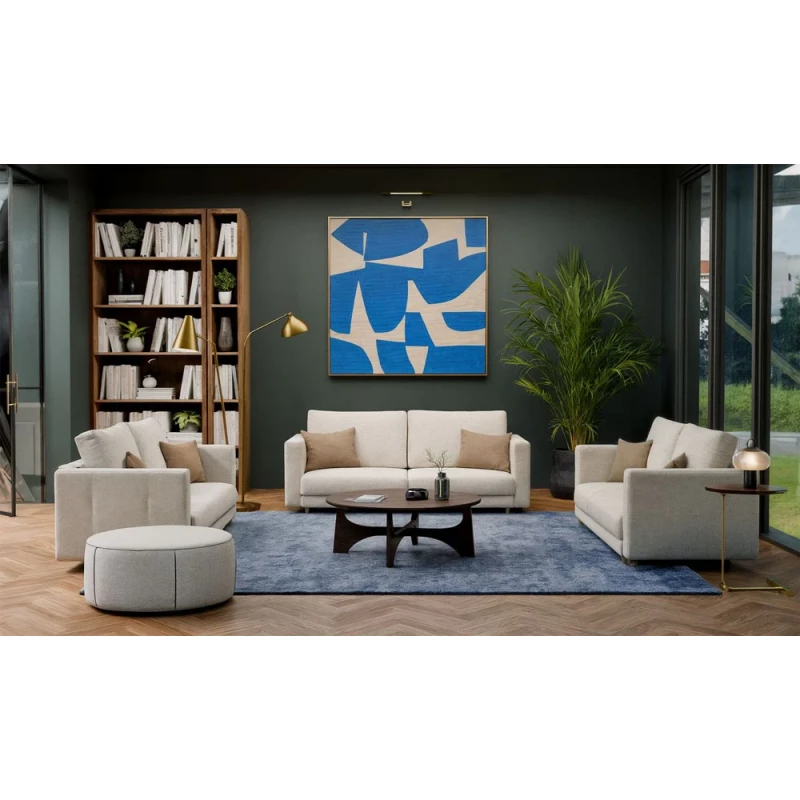 Dreisitzer-Schlafsofa DELVO – beige