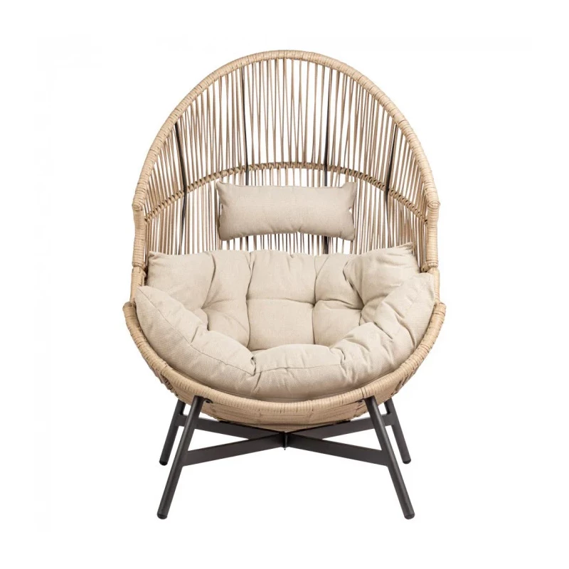 Rattan-Gartenstuhl FJORA - beige