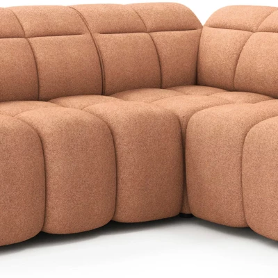 Designer-Ecksofa SAOIRSE – orange, rechte Ecke