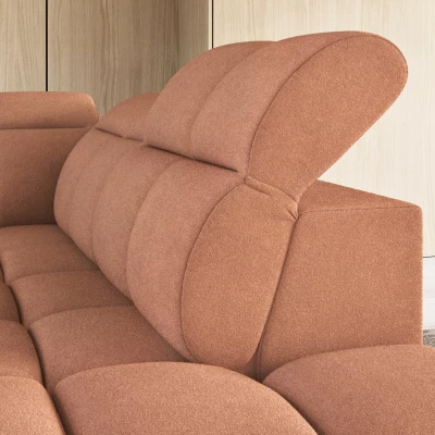 Designer-Ecksofa SAOIRSE – orange, rechte Ecke