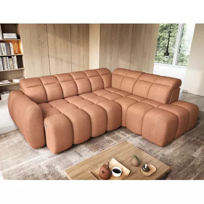 Designer-Ecksofa SAOIRSE – orange, rechte Ecke