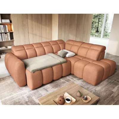 Designer-Ecksofa SAOIRSE – orange, rechte Ecke