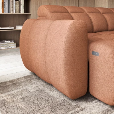 Designer-Ecksofa SAOIRSE – orange, rechte Ecke