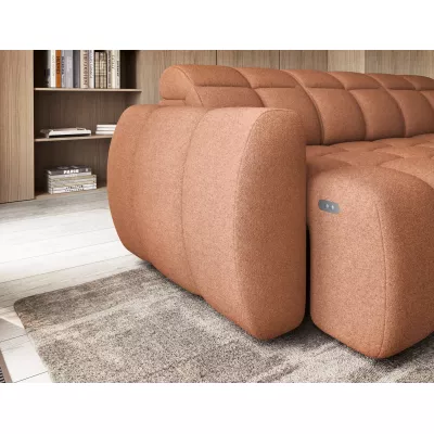 Designer-Ecksofa SAOIRSE – orange, rechte Ecke