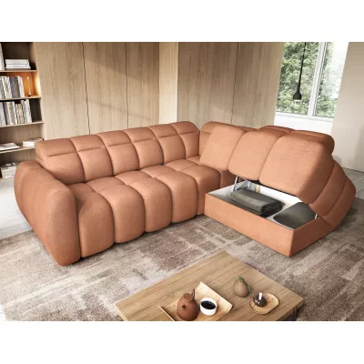 Designer-Ecksofa SAOIRSE – orange, rechte Ecke
