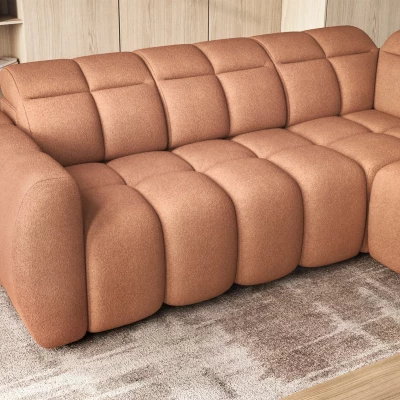Designer-Ecksofa SAOIRSE – orange, rechte Ecke