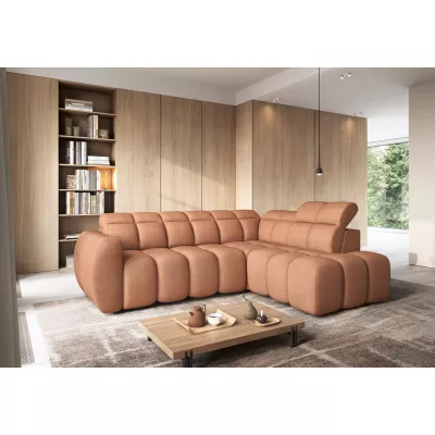 Designer-Ecksofa SAOIRSE – orange, rechte Ecke