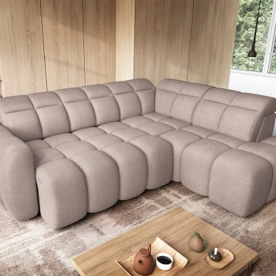 Designer-Ecksofa SAOIRSE – beige, rechte Ecke