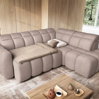Designer-Ecksofa SAOIRSE – beige, rechte Ecke
