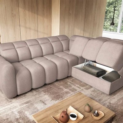 Designer-Ecksofa SAOIRSE – beige, rechte Ecke
