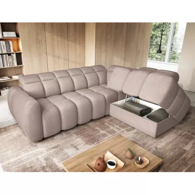 Designer-Ecksofa SAOIRSE – beige, rechte Ecke