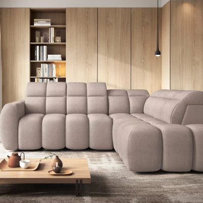 Designer-Ecksofa SAOIRSE – beige, rechte Ecke