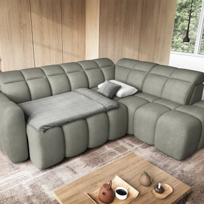 Designer-Ecksofa SAOIRSE – Khaki, rechte Ecke