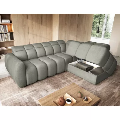 Designer-Ecksofa SAOIRSE – Khaki, rechte Ecke