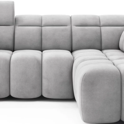 Designer-Ecksofa SAOIRSE – hellgrau, rechte Ecke