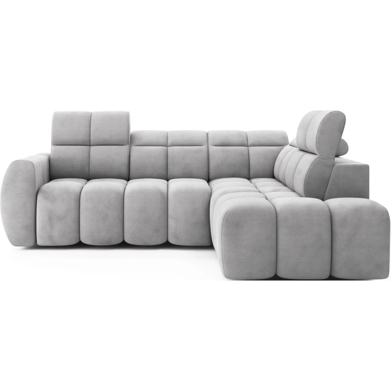 Designer-Ecksofa SAOIRSE – hellgrau, rechte Ecke