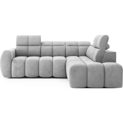 Designer-Ecksofa SAOIRSE – hellgrau, rechte Ecke