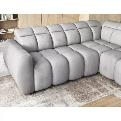 Designer-Ecksofa SAOIRSE – hellgrau, rechte Ecke