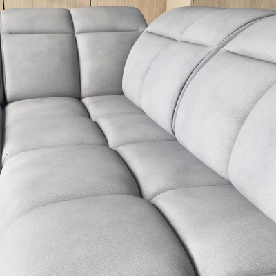 Designer-Ecksofa SAOIRSE – hellgrau, rechte Ecke