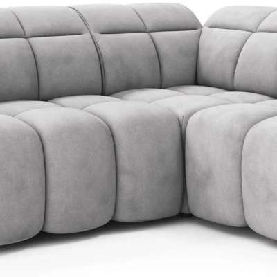 Designer-Ecksofa SAOIRSE – hellgrau, rechte Ecke