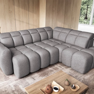 Designer-Ecksofa SAOIRSE – grau, rechte Ecke