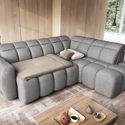Designer-Ecksofa SAOIRSE – grau, rechte Ecke