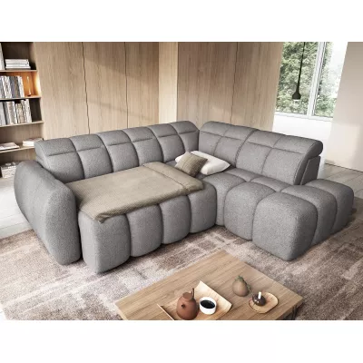 Designer-Ecksofa SAOIRSE – grau, rechte Ecke