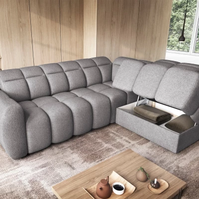 Designer-Ecksofa SAOIRSE – grau, rechte Ecke