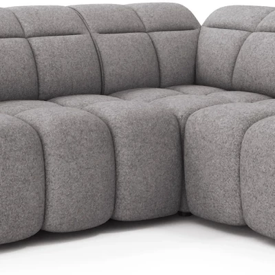 Designer-Ecksofa SAOIRSE – grau, rechte Ecke
