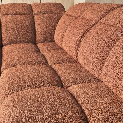 Designer-Ecksofa SAOIRSE - Ziegelstein, rechte Ecke