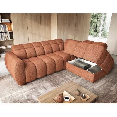 Designer-Ecksofa SAOIRSE - Ziegelstein, rechte Ecke