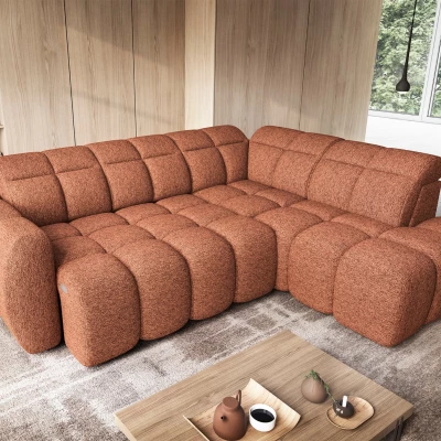 Designer-Ecksofa SAOIRSE - Ziegelstein, rechte Ecke