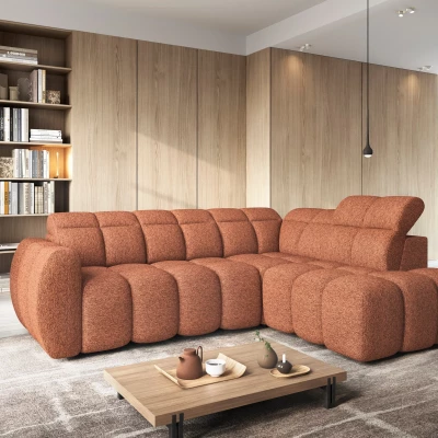Designer-Ecksofa SAOIRSE - Ziegelstein, rechte Ecke