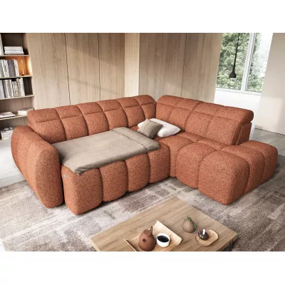 Designer-Ecksofa SAOIRSE - Ziegelstein, rechte Ecke