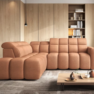 Designer-Ecksofa SAOIRSE – orange, linke Ecke