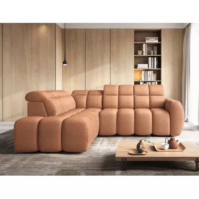 Designer-Ecksofa SAOIRSE – orange, linke Ecke