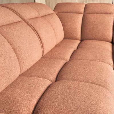 Designer-Ecksofa SAOIRSE – orange, linke Ecke