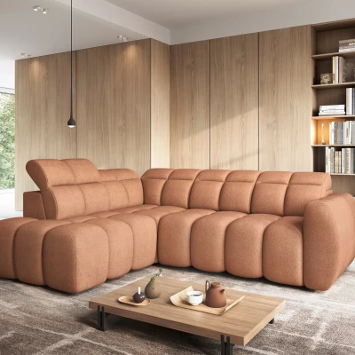 Designer-Ecksofa SAOIRSE – orange, linke Ecke