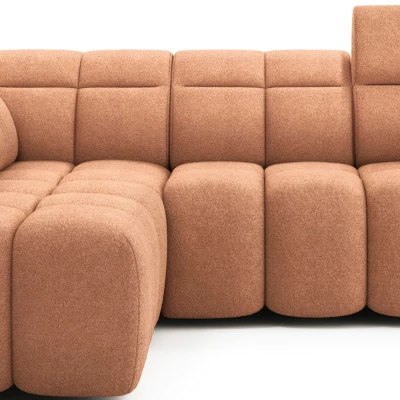 Designer-Ecksofa SAOIRSE – orange, linke Ecke