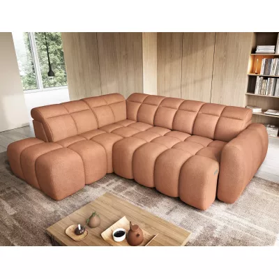 Designer-Ecksofa SAOIRSE – orange, linke Ecke